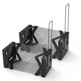 2Pcs Rat Traps Humane Live Mouse Cage Easy To Catch And Release For Voles Rats Mice Rodents Hamsters Reusable Indoor Outdoor Use