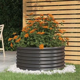 Garden Planter Anthracite Powder-coated steel