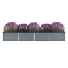Raised Bed Grey Galvanized steel 126.0 x 31.5 x 17.7 in