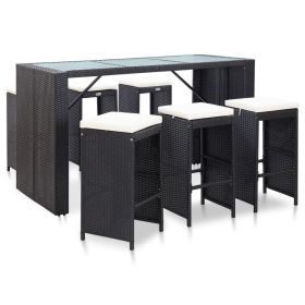 Garden Bar Set Black, Cream White