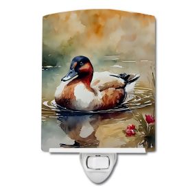 NEW Canvasback Ceramic Night Light Compact, UL-Certified, Ideal for Bedroom, Bathroom, Nursery, Hallway, Kitchen, 6x4x3, Multicolor
