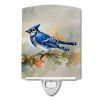 NEW Blue Jay Ceramic Night Light Compact, UL-Certified, Ideal for Bedroom, Bathroom, Nursery, Hallway, Kitchen, 6x4x3, Multicolor