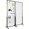 67 x 24 in Grid Wall Panels, 2 Packs Wire Gridwall Display Racks Tower with T-Base, Floorstanding Double Side Gridwall Panels