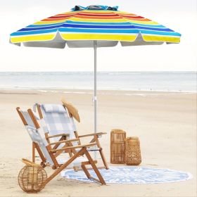 1PC 6.5 Feet Beach Umbrella with Carry Bag without Weight Base
