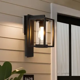 Outdoor Wall Light With Motion Sensor,Dusk To Dawn Pure Aluminum Wall Mount Lamp