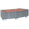 Spa Step Grey PE rattan, eucalyptus wood, powder-coated steel