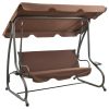 Swing Bench Coffee PVC-coated fabric, powder-coated steel