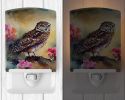 NEW Burrowing Owl Ceramic Night Light Compact, UL-Certified, Ideal for Bedroom, Bathroom, Nursery, Hallway, Kitchen, 6x4x3, Multicolor