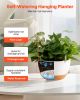 Hanging Planters 10 Inch Self-Watering Flower Pot 2 Pack Indoor & Outdoor