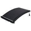 Solar Pool Heating Panel Set of 2 Black HDPE, PC, Aluminum Medium
