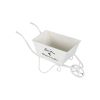 11.5x4x7" White Metal Decorative Disressed Wheelbarrow Planter, Tabletop Decor