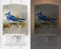 NEW Blue Jay Ceramic Night Light Compact, UL-Certified, Ideal for Bedroom, Bathroom, Nursery, Hallway, Kitchen, 6x4x3, Multicolor