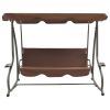 Swing Bench Coffee PVC-coated fabric, powder-coated steel