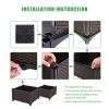 2PCS Rectangle Raised Elevated Garden Flower Bed Plant Box Vegetable Planter Herb