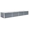 Raised Bed Grey Galvanized steel 126.0 x 31.5 x 17.7 in