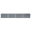 Raised Bed Grey Galvanized steel 126.0 x 31.5 x 17.7 in