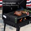 "3-in-1 Portable Charcoal Grill - Lightweight Toolbox Style Foldable BBQ for Camping Tailgating Hiking"