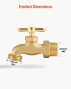 Hose Bibb 3/4" MIP x 3/4" MHT Connection Brass Outdoor Water Faucet Spigot
