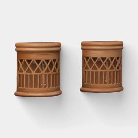 2pk 10L Filament Woven Deck Solar Outdoor Fence Accent Table Lamp (Option: 2PACK)