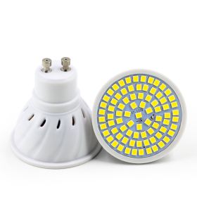 Household Energy-Saving LED Lamp Plastic Material Lamp Cup (Option: Cold white-GU10 80 beads 220V)