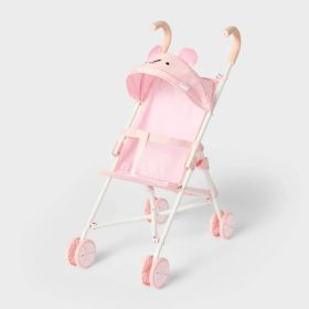 Pink Dot Bear Fold-Up Doll Stroller For 14" - 16" Dolls (Option: Pinkdotbear)