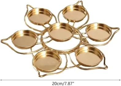 Lamp Holder, Gold Tea Lights Pillar Candle Holder, Flower Candle Holder, Lotus Shape Floating Flower Tea Light Holder, Candle Handcrafted For Hom (Option: Gold)