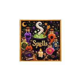 Halloween 3D Diamond Art Kit - Magic Spells Craft (Option: 1Pcs)