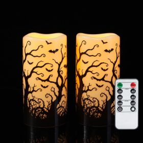 Halloween Flameless LED Candles With Remote, IP65 Waterproof (Option: Multi)