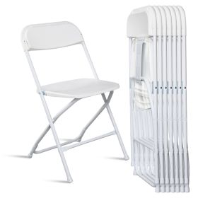 6 Pcs Folding Chair, 350LBS Lightweight Foldable Plastic Chair, Reinforced Metal Frame Easy To Fold & Store For Indoor & Outdoor, Wedding, Party, (Option: 6Pcs)