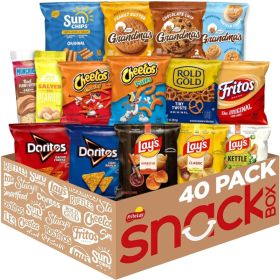 Classic Snacks Package Variety Assortment Of Chips Cookies Crackers  Nuts 0.56 Ounces Pack Of 40 Packaging May Vary (Option: Multi)