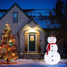 60*60*120cm 30.00V 3.60W Snowman Snow Fleece Garden Snowman Decoration White (Option: Default title)
