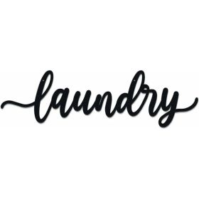CIFbuy Metal Baked Paint Laundry Sign Wall Art Modern Laundry Room Decor (TikTok, temu pickup) (Option: Default title)
