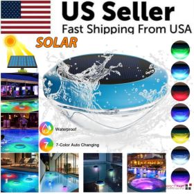 Solar LED RGB Light Outdoor Garden Pond Swimming Pool Floating Waterproof Lamps (Option: Default title)
