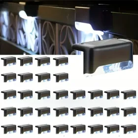 8/16/32 Solar Outdoor Deck Lights, Garden Lights, Atmosphere Lights, LED Walk Lights, Light Source Control, Suitable For Balconies, Terraces, Sta (Option: 32PCSbaise)