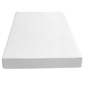 Full Size Waterproof Mattress Protector Breathable Soft Cotton Mattress Pad Cover With Elastic Deep Pocket Up To 11in Noiseless Machine Washable (Option: Full Size)