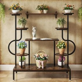 Plant Stand (Color: Brown & Black)