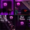 1Pc Dog Paw Print Neon Sign,LED Paw Print Neon Signs for Wall Decoration, USB Powered Dog Neon Lights with Dimmer Switch for Children's Bedroom