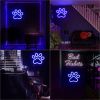 1Pc Dog Paw Print Neon Sign,LED Paw Print Neon Signs for Wall Decoration, USB Powered Dog Neon Lights with Dimmer Switch for Children's Bedroom