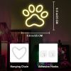 1Pc Dog Paw Print Neon Sign,LED Paw Print Neon Signs for Wall Decoration, USB Powered Dog Neon Lights with Dimmer Switch for Children's Bedroom