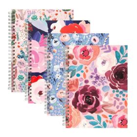 80pg Ruled Notebook 5.875"x8" Floral (Designs May Vary): Spiral Soft Cover Journal, Multicolor, 6x8 Inches (Option: RandomAssorted)