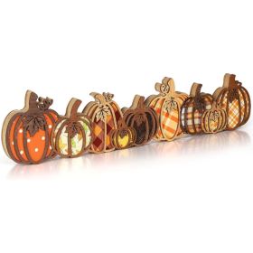 Fall Decorations For Home Wooden Fall Pumpkin Table Sign Tabletop Tiered Tray Decor Centerpieces For Tables Indoor Home Office Autumn Farmhouse R (Option: Orange)