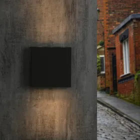 Inowel Wall Lights Outdoor Wall Sconce Waterproof Outdoor Wall Lamps Up And Down Lighting Exterior Sconces Porch Lantern 19802 (Option: Black)